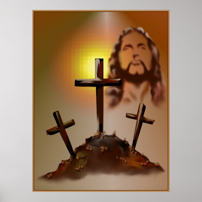 Poster de Jésus et Trois Croix (Devant)