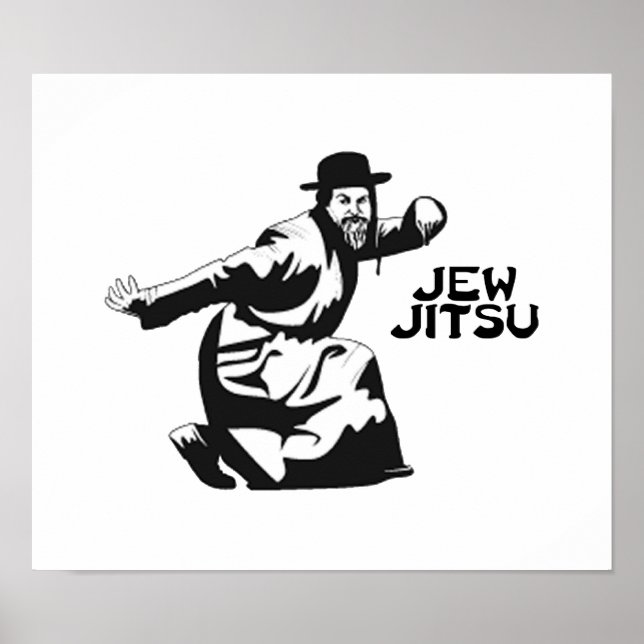 Poster de Jew Jitsu | Cadeaux Juifs Bar Mitzvah (Devant)