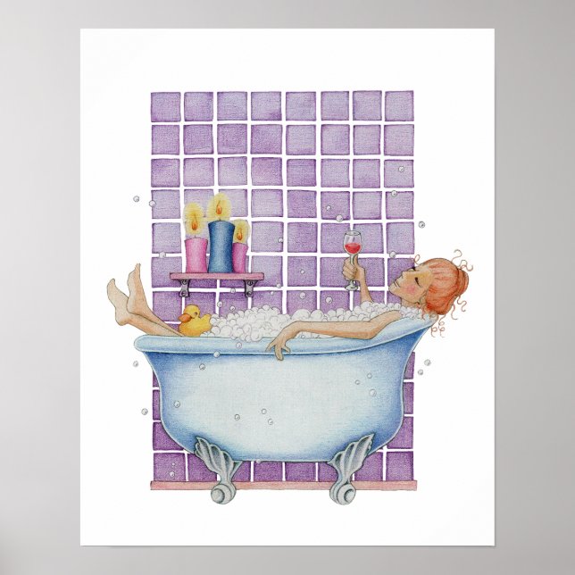 Poster de joie de la baignoire (Devant)