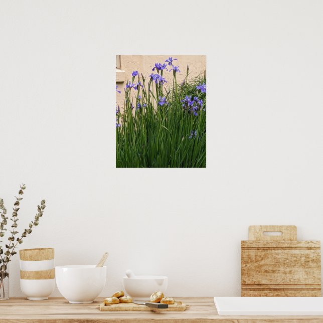 Poster De jolies iris floraux violets (Cuisine)