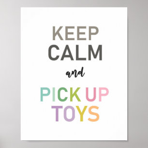 Poster de Jouets pour garder le calme et ramasser