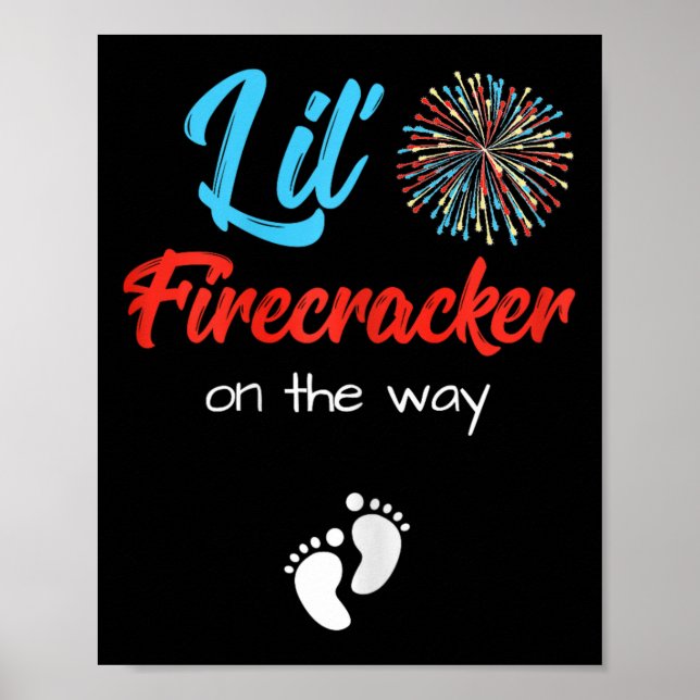 Poster De Juillet Grossesse Chemise Lil' Firecracker Sur  (Devant)