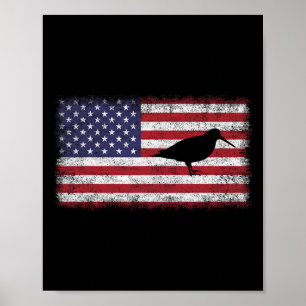 Poster De Juillet Patriotique Américain Louveur D'Oiseaux