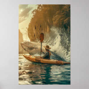 Poster de Kayaking Action - Sports de plein air
