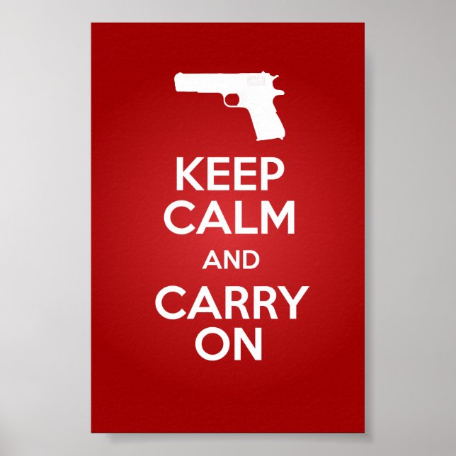Poster de Keep Calm and Carry On Firearms 1911A1 (Devant)