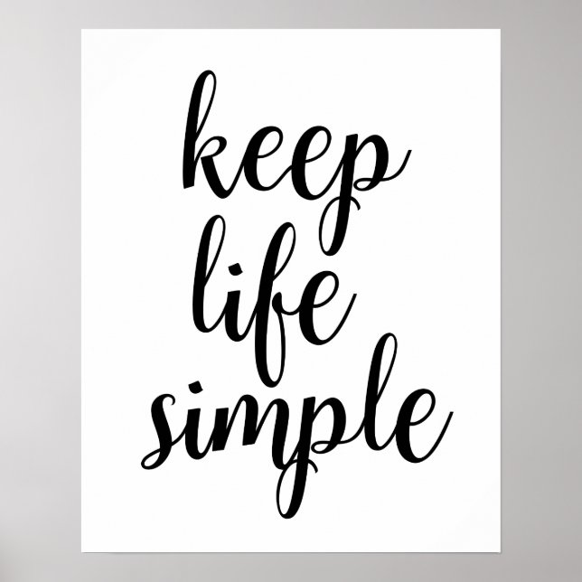 Poster de Keep Life Simple (Devant)