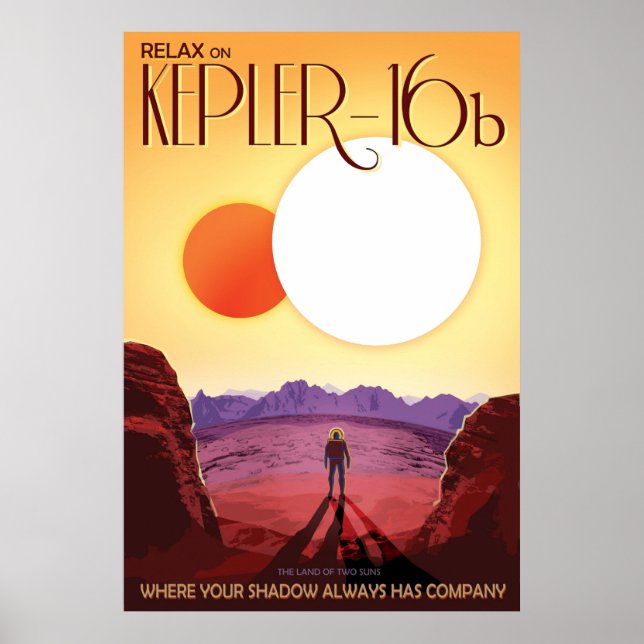 Poster de Kepler16b sur les voyages spatiaux Vinta (Devant)