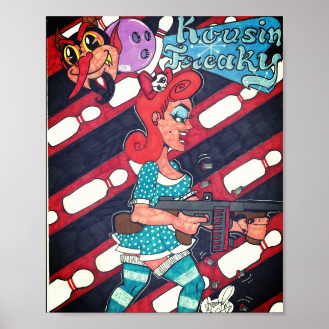 Poster de Kousin Freaky Bowling (Devant)