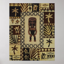 Poster de Ku Tiki Hawaiian God of War Petroglyph