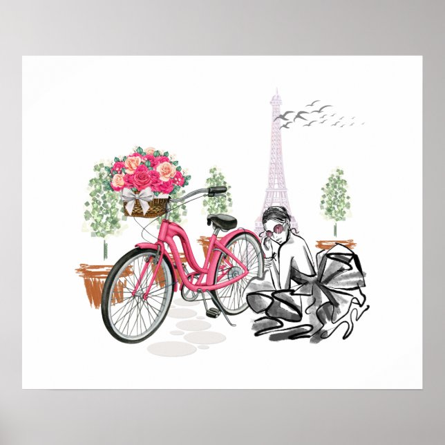 Poster de la balade à vélo à Paris (Devant)