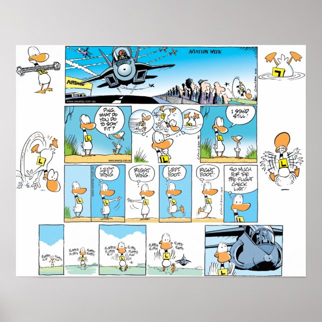 Poster de la bande dessinée de l'aviation (Devant)
