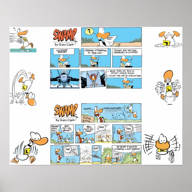 Poster de la bande dessinée Ding Duck Aviation (Devant)