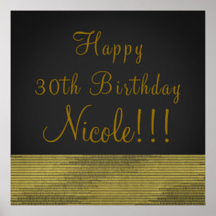 Poster de la bannière Matte Gold Modern Glam