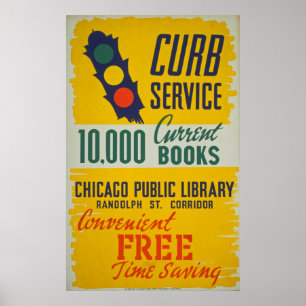 Poster de la bibliothèque publique vintage