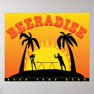 Poster de la bière Beer Pong