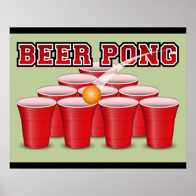 Poster de la bière Pong (Devant)