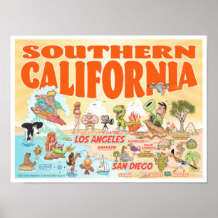 Poster de la Californie du Sud