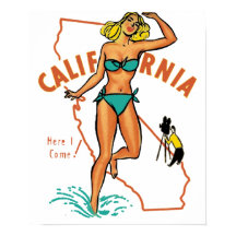 Poster de la Californie vintage
