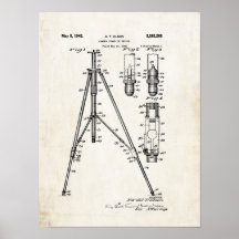 Poster de la caméra Tripod Brevet Imprimer 1942