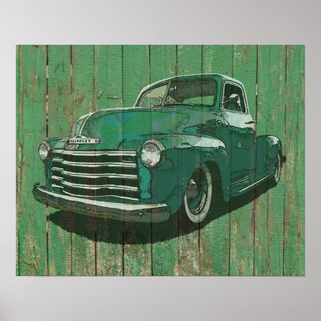 Poster de la camionnette Chevy après la guerre (Devant)