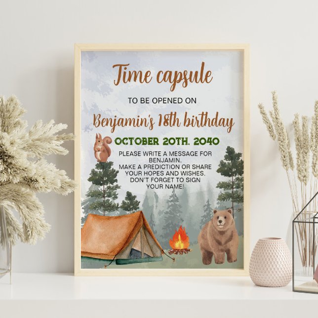 Poster de la capsule de temps du camping Woodland (Créateur téléchargé)