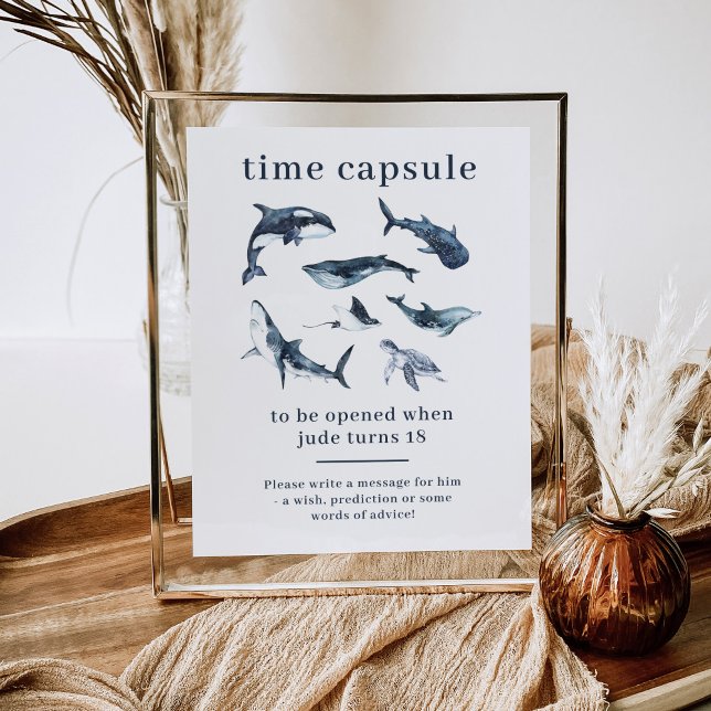 Poster de la capsule de temps Ocean Animaux (Créateur téléchargé)