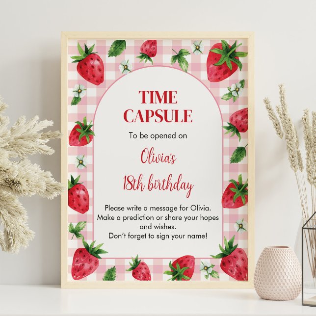 Poster de la Capsule Heure Anniversaire fraise Ber (Créateur téléchargé)
