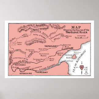 Poster de la carte de la rivière Truelove
