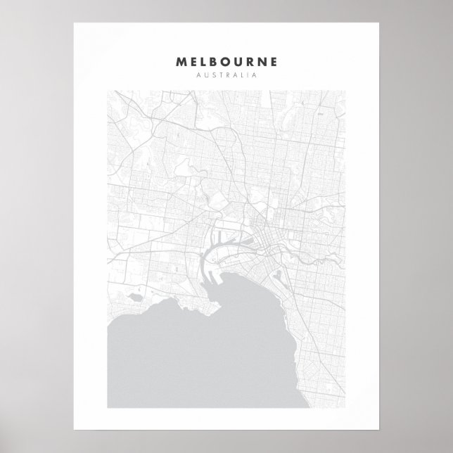 Poster de la carte de Melbourne White City (Devant)