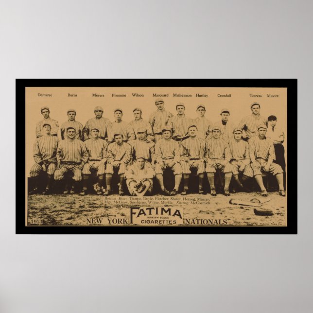 Poster de la carte de tabac Fatima Giants 1913 à N (Devant)