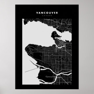 Poster de la carte de Vancouver Dark City