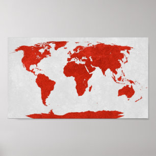 Poster de la carte du monde