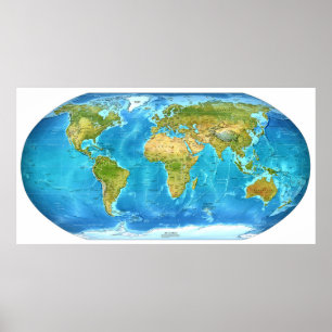 Poster de la carte du monde