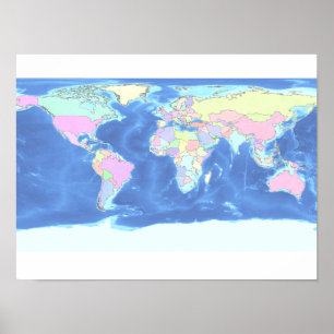 Poster de la carte du monde