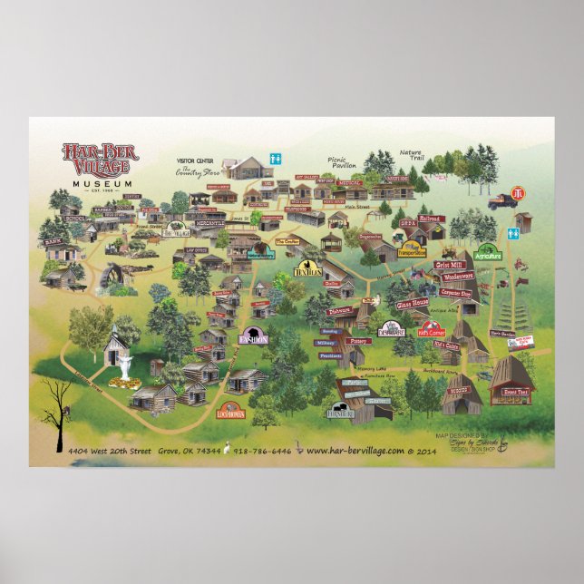 Poster de la carte du musée du village de Har-Ber (Devant)