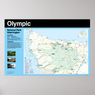 Poster de la carte du parc national olympique