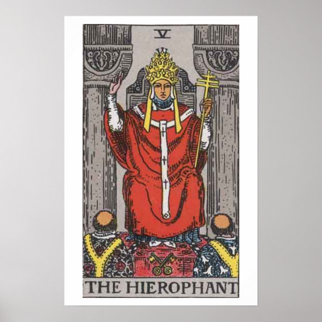 Poster de la carte Hierophant Tarot (Devant)