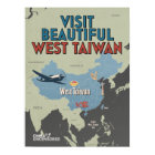Poster de la carte Taïwan Ouest 18" x 24"