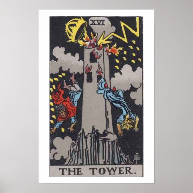 Poster de la carte Tower Tarot (Devant)