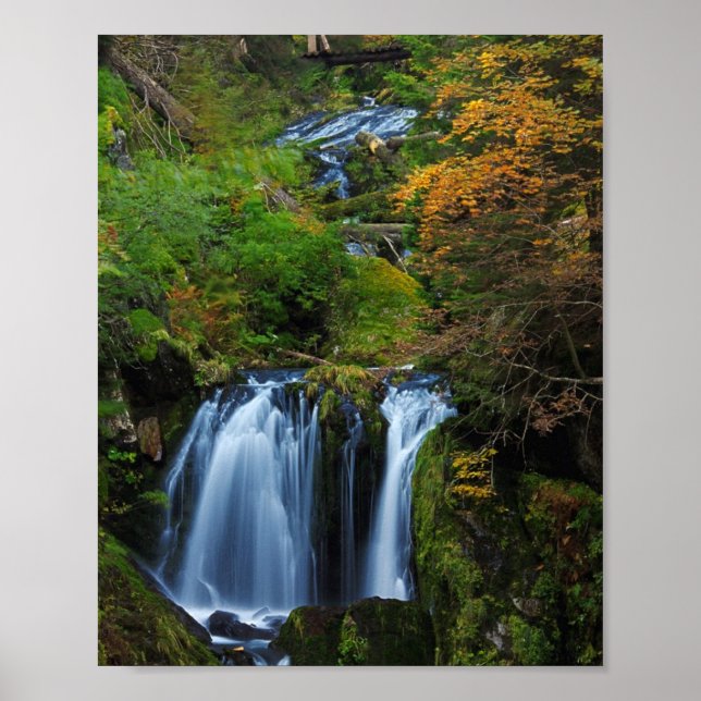Poster de la cascade de montagne (Devant)