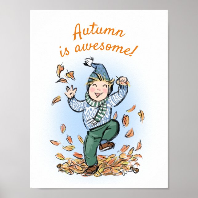 Poster de la chambre pour enfants : L'automne est  (Devant)