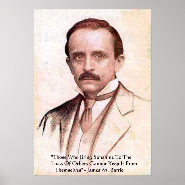 Poster de la citation de James M Barrie "Spread Su (Devant)
