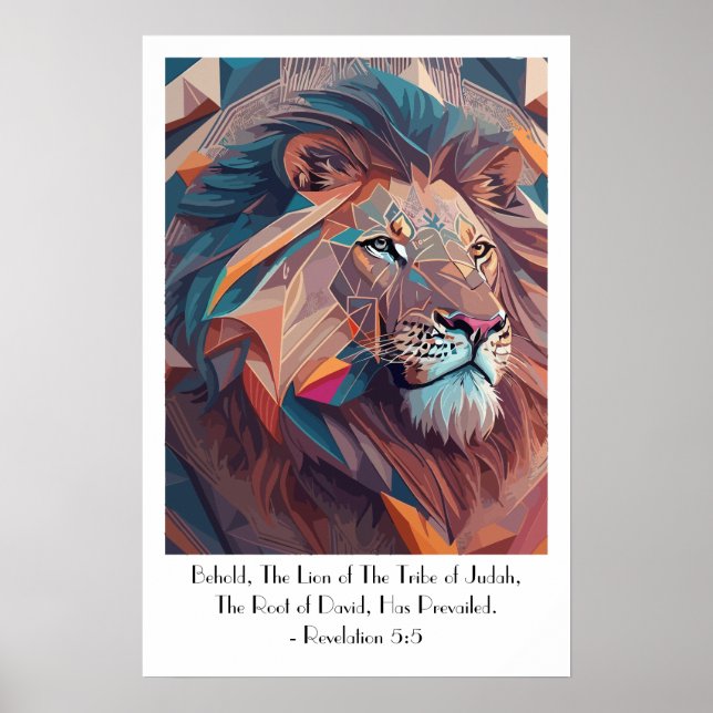 Poster de la citation de la Bible Le Lion de Juda  (Devant)