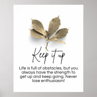 Poster de la citation de motivation, Décor de bure