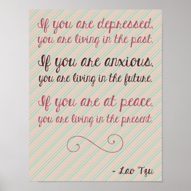 Poster de la citation motivationnelle Lao Tseu 8,5 (Devant)