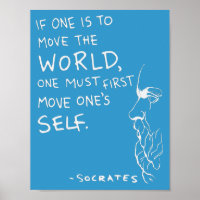 Poster de la citation "Move The World" de Socrate 