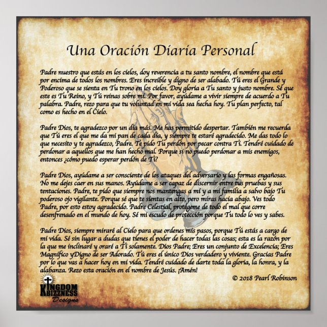 Poster de la collection de prières du quotidien es (Devant)