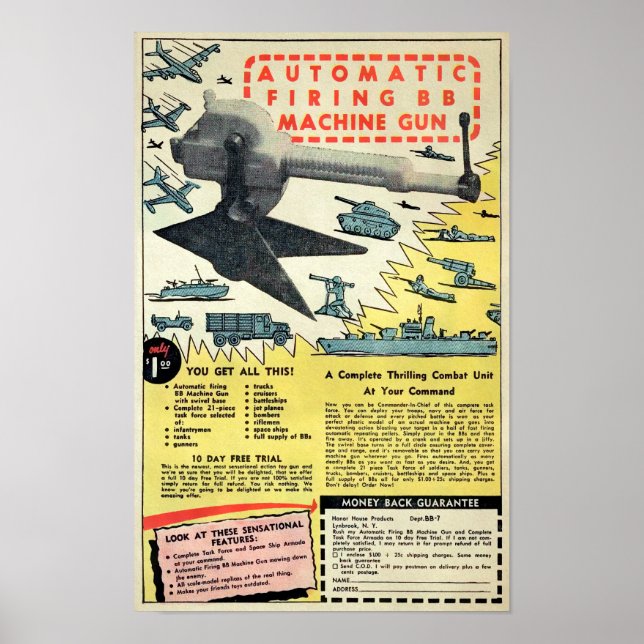 Poster de la commande vintage BB Gun Mail (Devant)