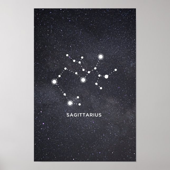 Poster de la constellation du Sagittaire Zodiac (Devant)