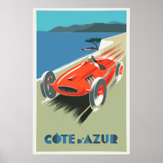 Poster de la Côte d'azure France Vitage